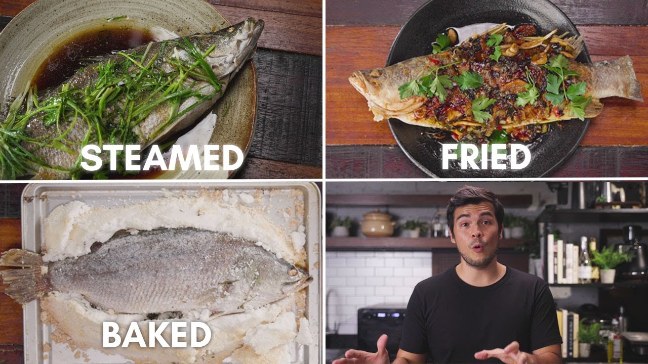How To Cook a Whole Fish (Salt Baked, Deep Fried, Steamed with Soy) | FEATR