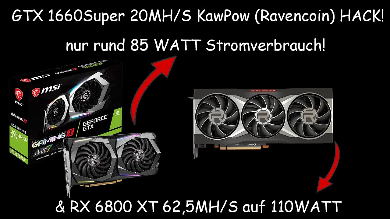 🔔GTX 1660super 20MH/S KawPow Algorythmus (RAVENCOIN) 🔔nur 85Watt  Stromverbrauch!🔔 Fully Tutorial!