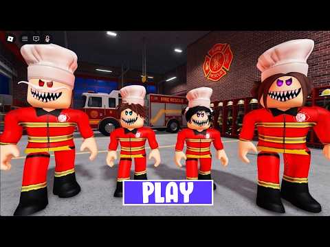 WHAT IF I PLAY as NEW FAMILY FIREFIGHTERS PAPA PIZZA in Escape Papa Pizza's Pizzeria - Full Gameplay