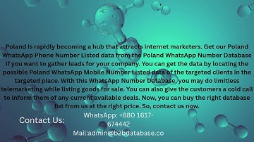 Poland WhatsApp Number Database For Marketing