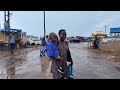 Heavy rains in africa community market ghana accra nungua