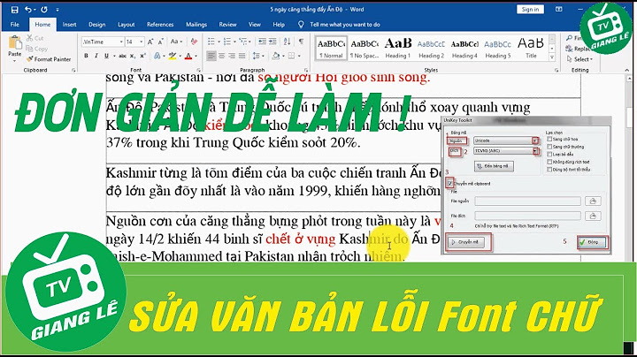 Soạn thảo trong word bị lỗi font phải làm sao