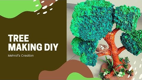 Artificial tree making craft/How to make bird nest in a tree/Model of a tree/Mehraf