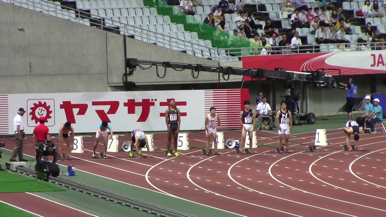 17 日本選手権陸上 男子100m 準決勝 1 2 Youtube