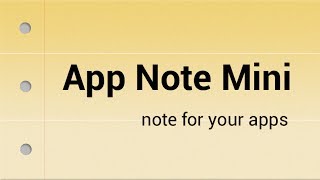 App Note Mini: Jot Down Notes for Apps [Android App Demo] screenshot 1