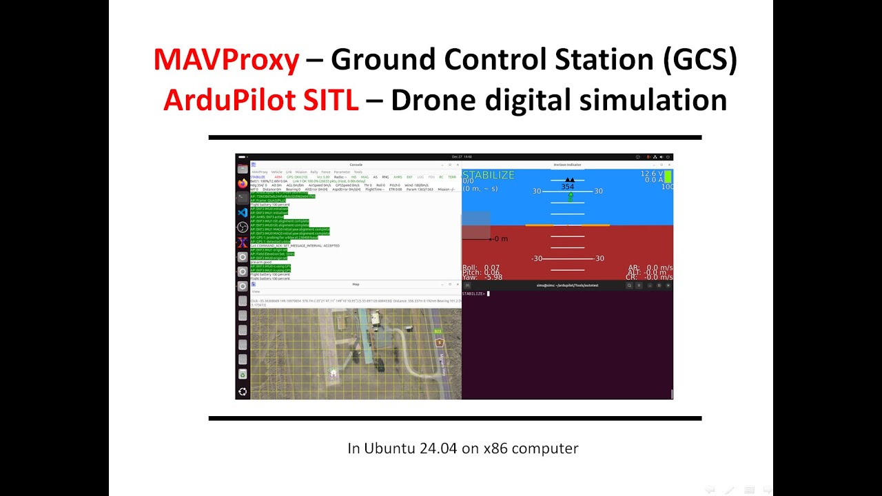 MAVProxy with ArduPilot SITL simulation - YouTube