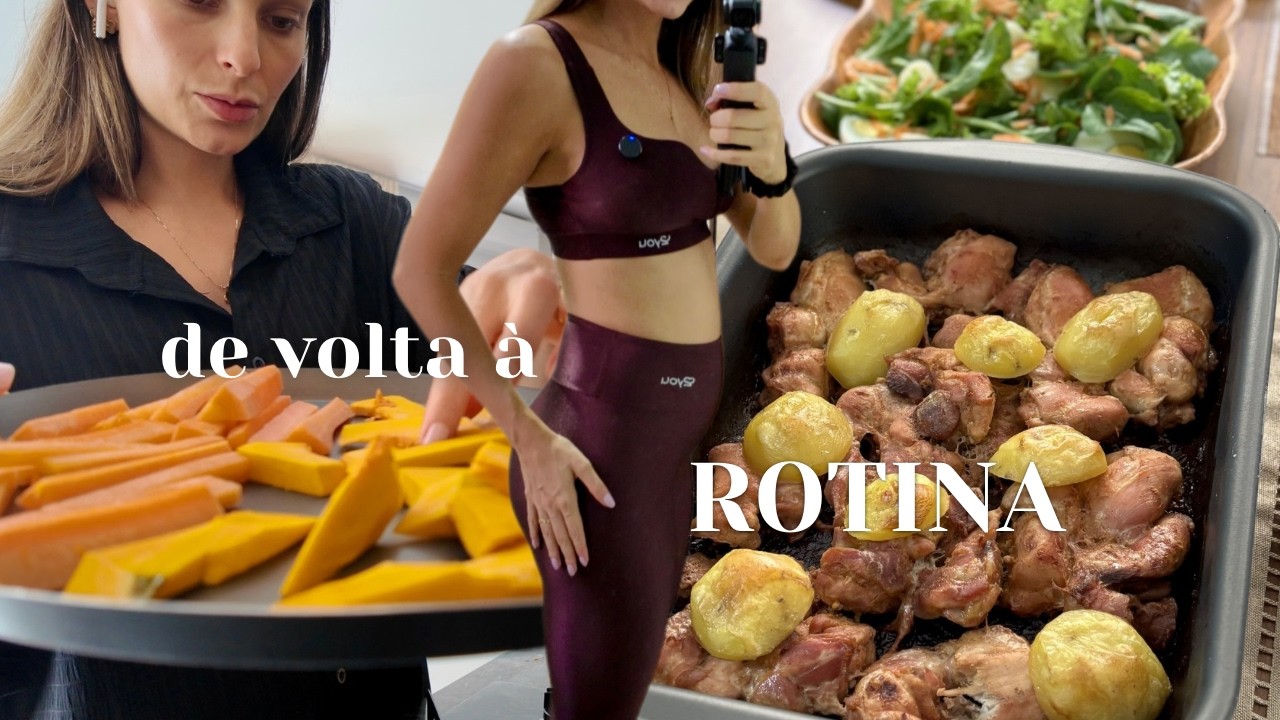 Fiquei doente, voltei a treinar, desabafo sobre trabalho, almoço para minha mãe, sobrecoxa assada