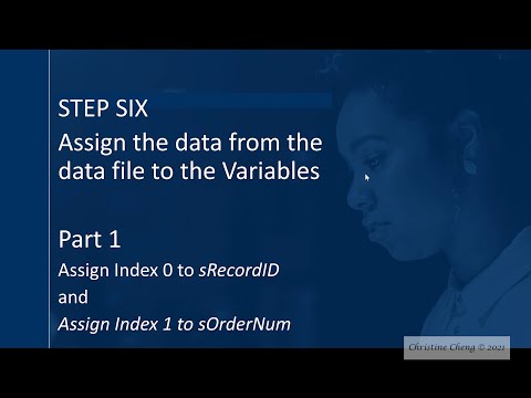 Step Six Part 1 - Assign String Data to String Variables