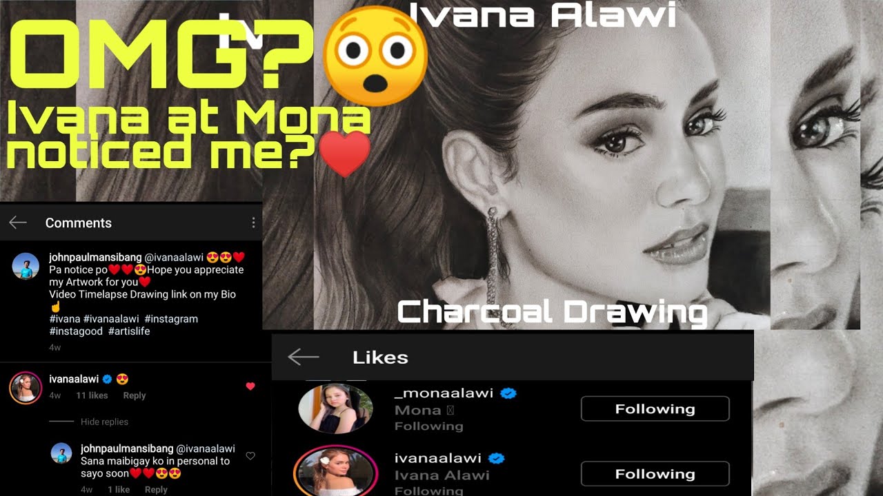 Ivana Alawi (Charcoal Drawing)Step by Step | John Paul Mansibang - YouTube