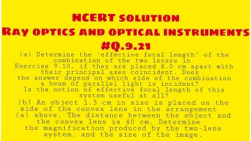 Ray optics and optical instruments chapter 9 #Q.9.21 •NCERT solution• ||Shaurya Mentor||
