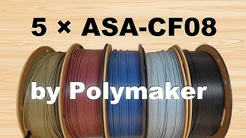 Ultimate Test of Polymaker Fiberon ASA-CF08: 5 Colors Compared