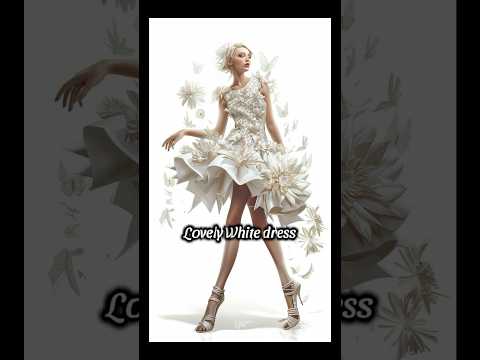 White dress, fashion trend, style, fashion illustration