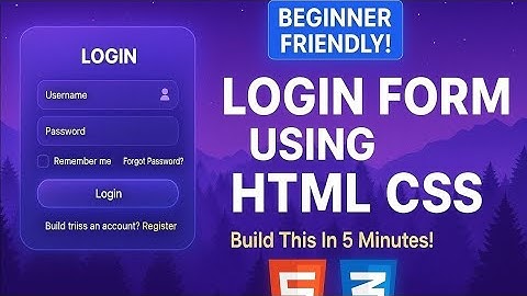 How to Make Responsive Login Form using HTML & CSS | Modern UI Design