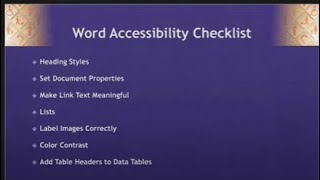 Let's Talk ICT - MS Word 365 Accessibility