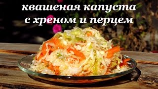 Рецепт квашеной капусты с болгарским перцем и хреном Рецепт квашеной капусты с болгарским перцем и хреном