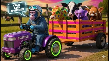 Brave Monkey Saves His Farm Friends from a Giant Snake! 🐒🚜🔥 | Funny Monkey Farm Adventure