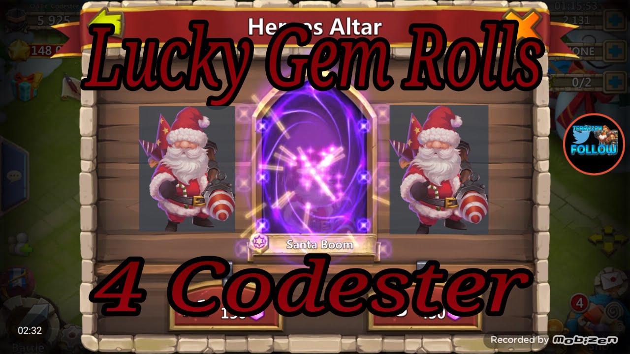 Castle Clash Lucky Gem Rolling for Codester