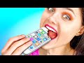 SNEAKING FOOD INTO CLASS BY STRANGE WAYS || Tricks And Edible Food Pranks by 123 GO Like!