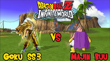 Goku SS3 Vs. Majin Buu (CPUV Vs CPU) DBZ - INFINITE WORLD 