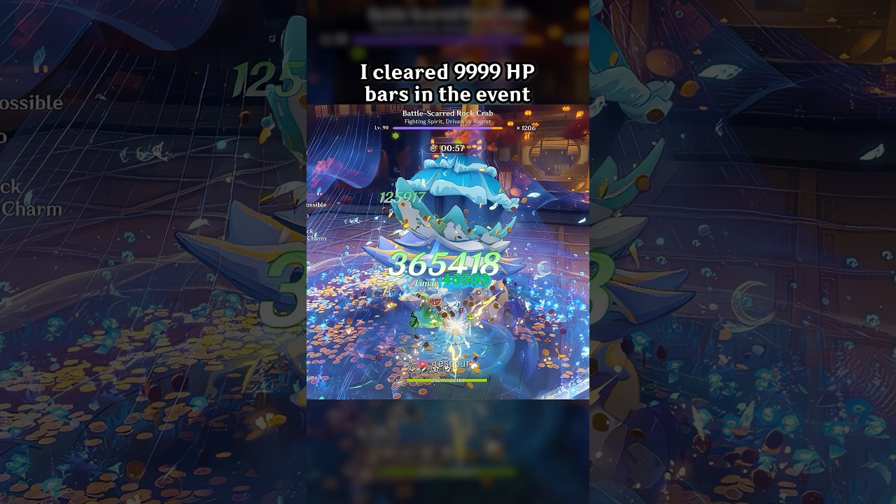I cleared 9999 HP bars in the event