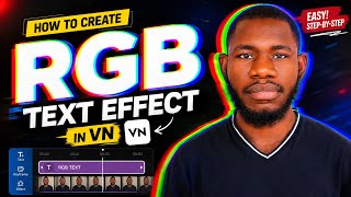 How to Make This RGB Glitch Text in VN Editor | Easy Mobile Editing Tutorial