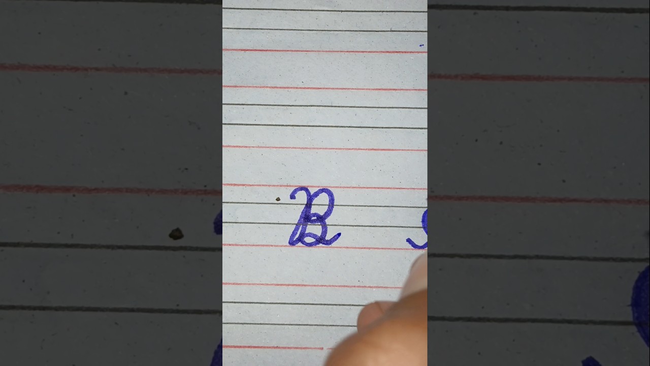 Capital "B" in cursive Writing