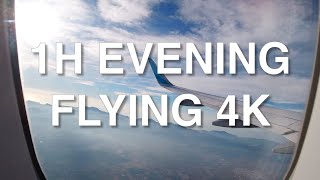1h Flying into the Evening 4K - Palma to Hamburg