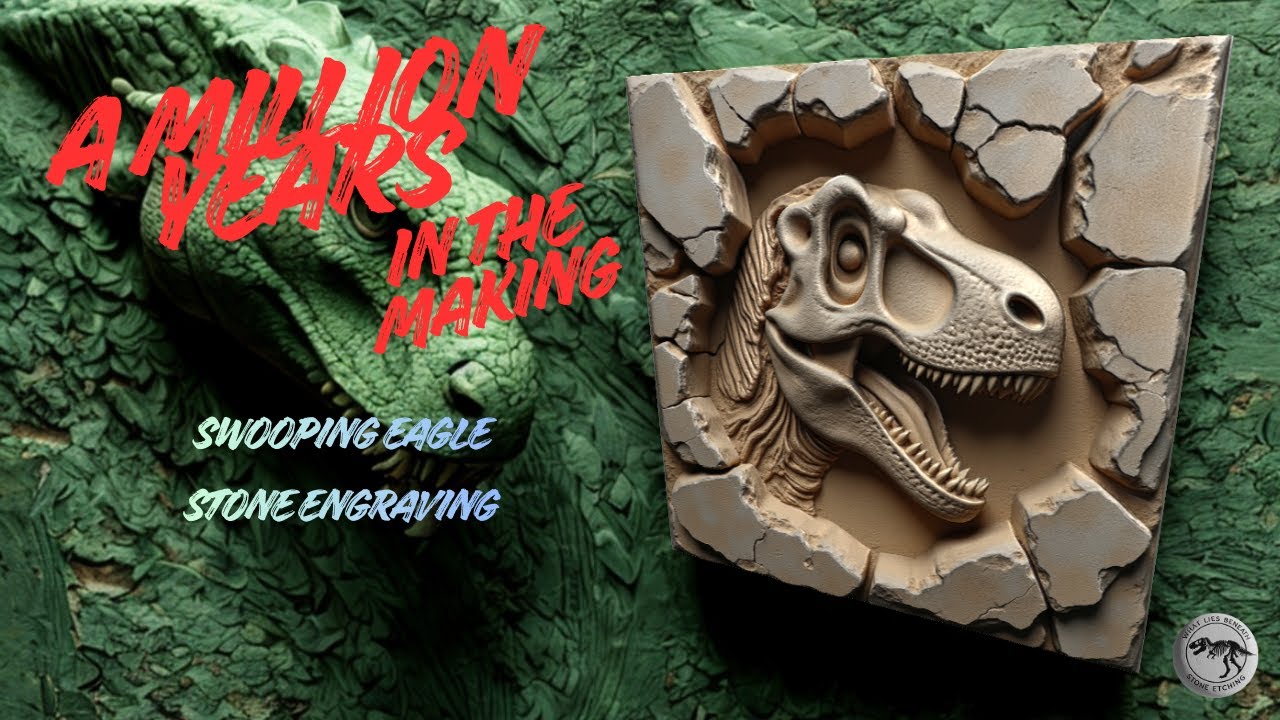 Swooping Eagle deep engraving using Lightburn