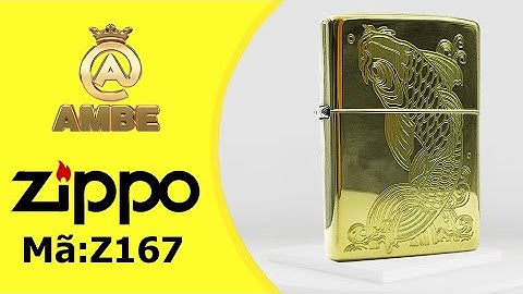 Zippo đồng khối trơn bóng khắc cá chép vượt vũ môn đẹp quá !
