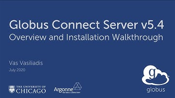 Globus Connect Server v5.4 Walkthrough