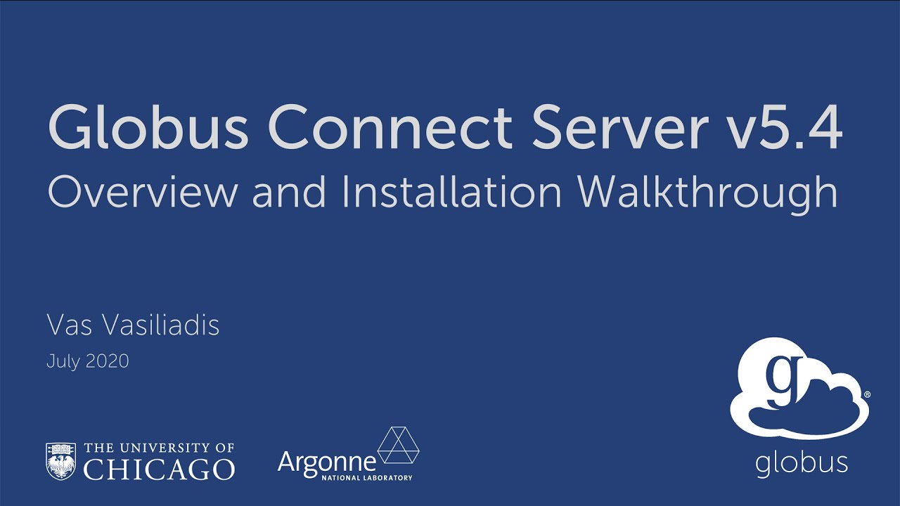 Globus Connect Server v5.4 Walkthrough - YouTube