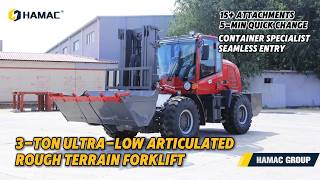 FD30‑RT‑L rough terrain forklift - 3 Ton 4×4 Articulated Forklift for Construction & Farm Yards