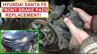 Front Brake Pads Replacement on Hyundai Santa Fe 2006 2007 2008 2009 2010 2011 2012