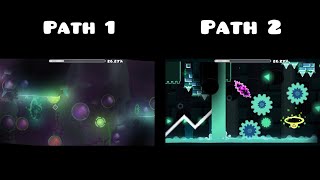 Crud by GeoStorm: 2 Paths Side-by-Side Comparison | Geometry Dash