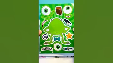 Disney MONSTER’S UNIVERSITY Movie Make a Face Stickers with Mike Wazowski  👁️