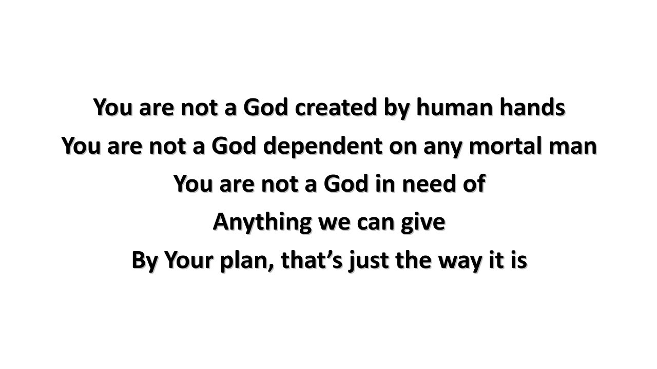 You Are God Alone (NOT A god) (lyrics) Billy James & Cindy Foote