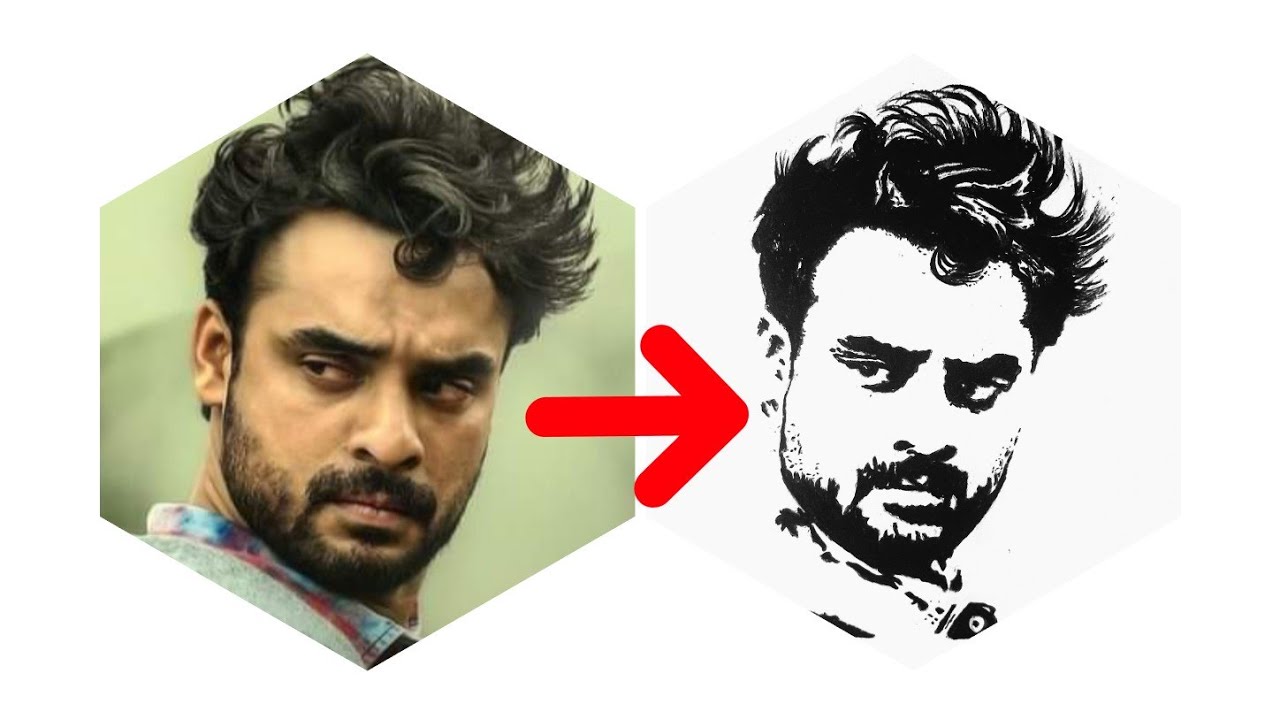 Photo to Stencil Tovino Thomas Simple Tutorial ഇനി നിങ്ങൾക്കും