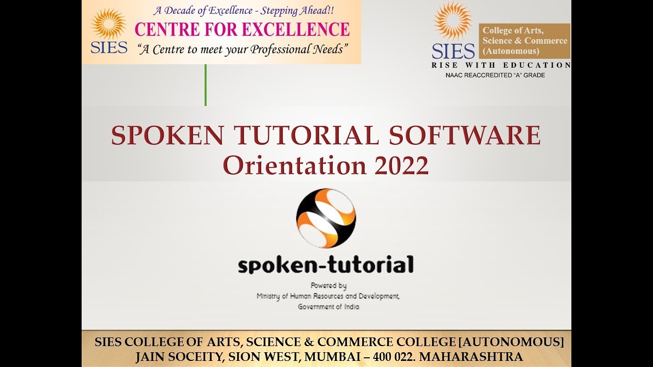 Students Help Video - Spoken Tutorial Training Semester III Credit ...