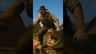 (Farmer Saves Puppy from Giant Crocodile on the Farm!)