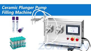 Desktop 2 Heads Solution Solvent Filling Machine For Small Volume Liquids