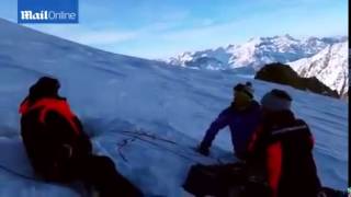 Lucky man falls 50 feet into crevasse and survives uninjured VIDEO