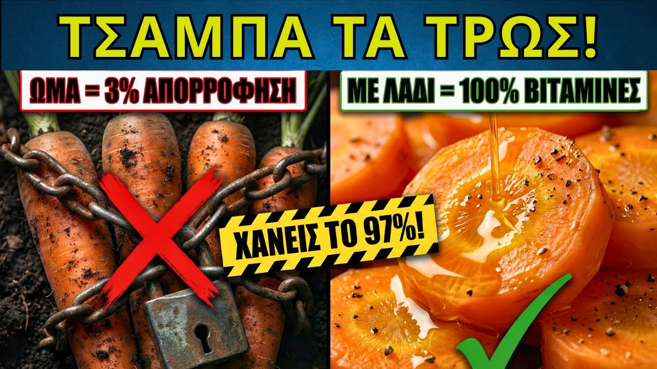 Σταματήστε να τρώτε Ωμά Καρότα! (Ο Λάθος Τρόπος που σας στερεί το 97% των Βιταμινών)
