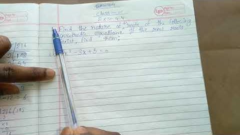 Class 10 ll Quadratic Equation Ex :- 4.4 ll Question no.1 (i) 2x²-3x+5=0