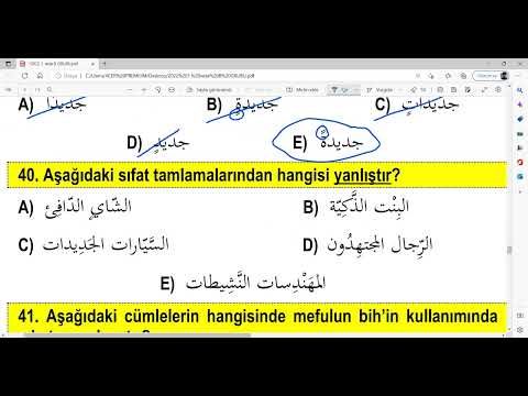 Esogü İlahiyat Hazırlık Arapça 1. Vize Nahiv Soruları Çözümü (25.11.2022 Cuma)