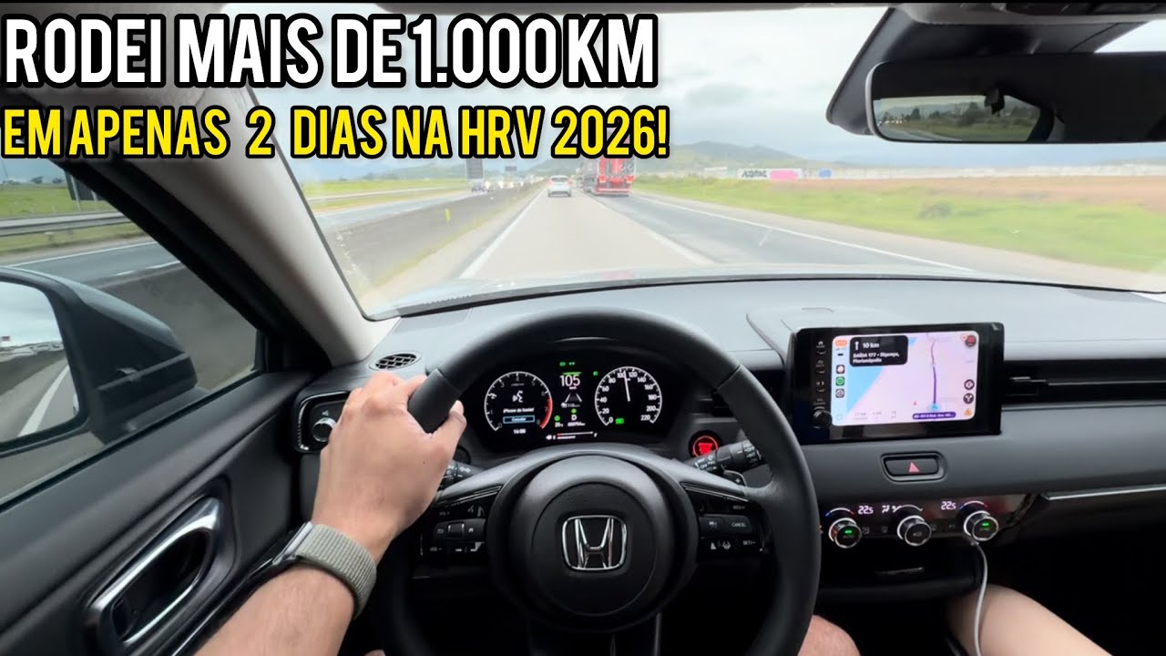 RODEI 1.000 KM EM 2 DIAS COM MEU HRV 2026 ZERO KM! 