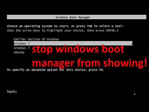 how to stop windows boot manager from showing hqdefault
