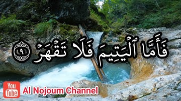 سورة الضحى مكتوبة | بصوت القارئ الشيخ محمد إبن عبدالرحمن إبن محمد بولال الجزائري