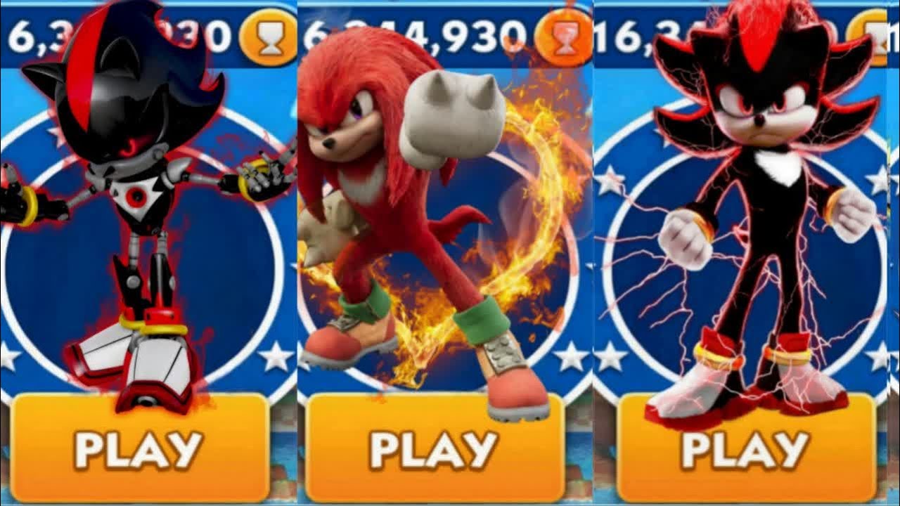 Sonic Dash - Metal Shadow VS Hunter Knuckles VS Hunter Shadow _ Movie ...