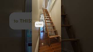 Hate Your Ugly Attic Ladder? Watch This Transformation