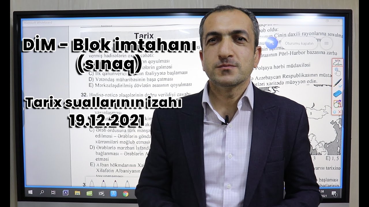 Tarix. DİM. Blok sınaq imtahanı (III qrup) 19.12.2021 - Ramal Alıyev